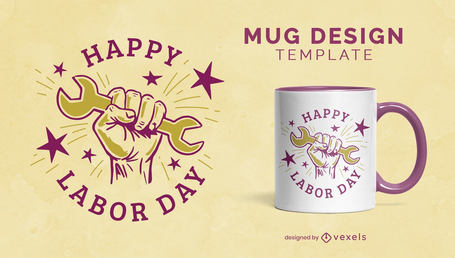 Happy labor day mug design