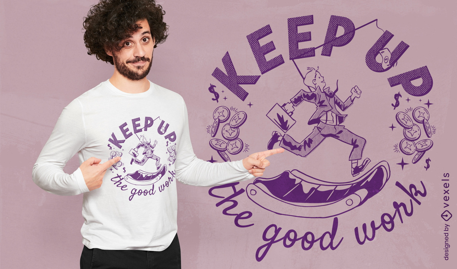 Workers' day keep up the good work quote t-shirt design