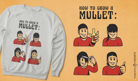 Funny haircut scenes t-shirt design
