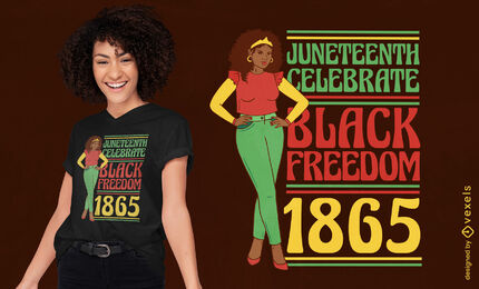 Juneteenth schwarzes Freiheits-T-Shirt Design