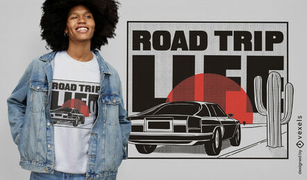 Road Trip Life Auto T-Shirt Design