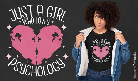 Girl who loves psychology t-shirt design