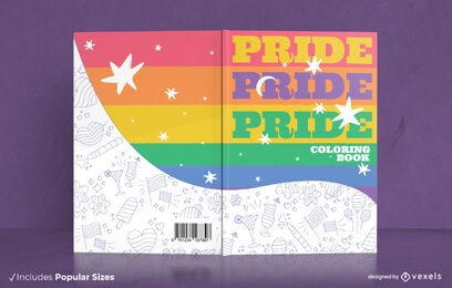 Pride rainbow book cover design