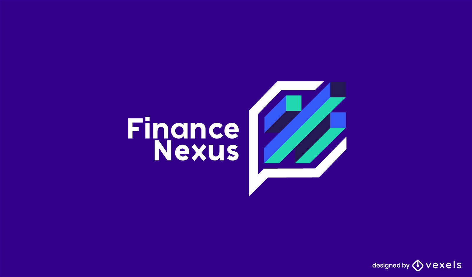 Design de logotipo de finanças geométricas