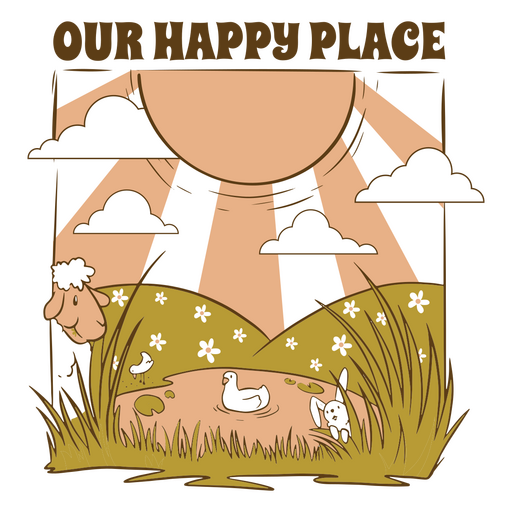 Countryside is our happy place PNG Design