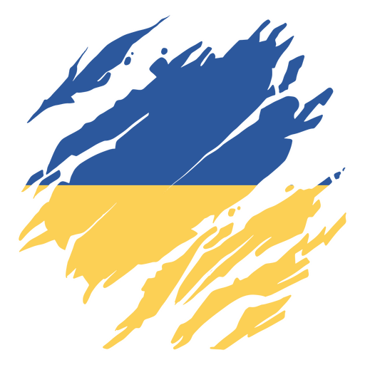 Die Flagge der Ukraine PNG-Design