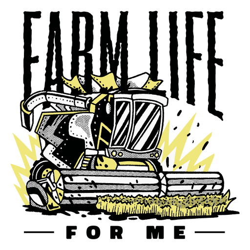 Illustration of a combine harvester PNG Design