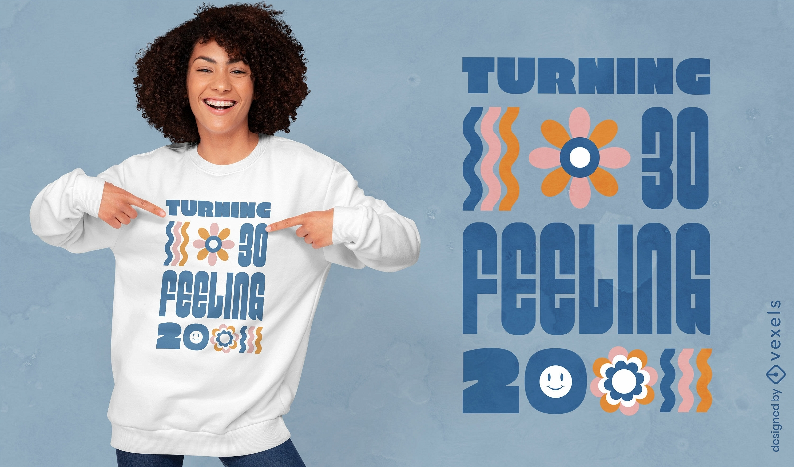 Drehen 30 Geburtstag lustige Zitat Schriftzug T-Shirt-Design