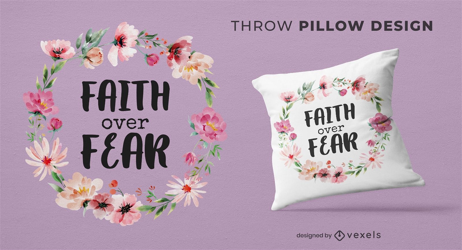Fe sobre el diseño floral de la almohada del tiro del miedo