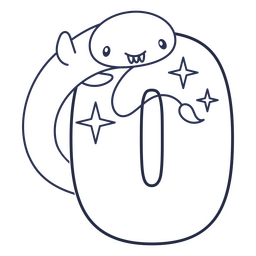 Numbers stroke kawaii cero PNG Design