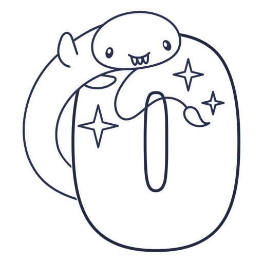 Números curso kawaii cero Desenho PNG