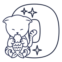 Alfabeto trazo kawaii o Diseño PNG