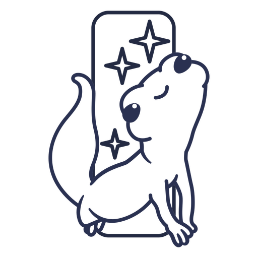 Alfabeto de trazo de letra animal kawaii I Diseño PNG