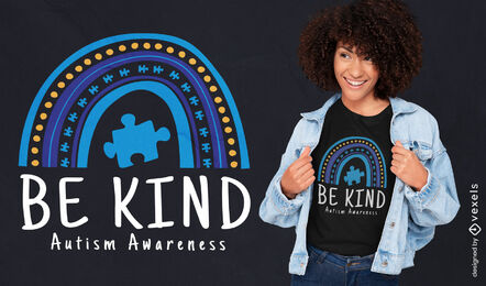 Be kind autism awareness quote t-shirt design