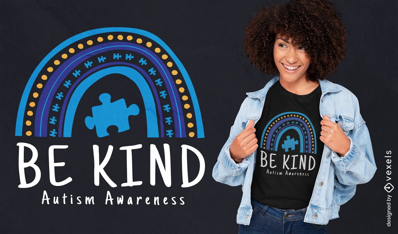 Seien Sie netter Autismus-Bewusstseins-Zitat-T-Shirt Entwurf