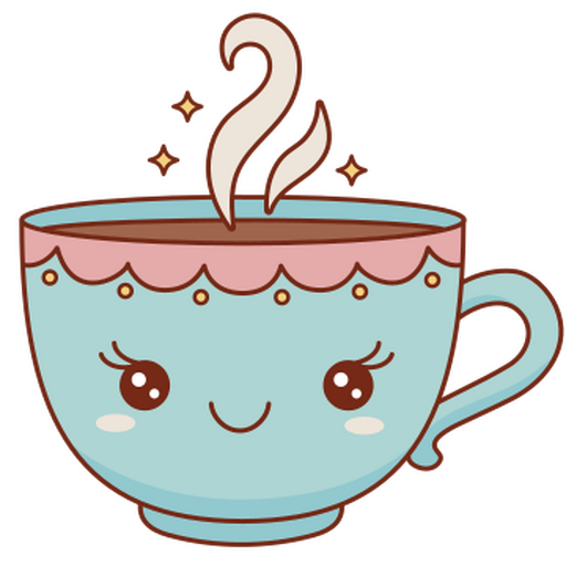 Linda taza de café con una cara sonriente Diseño PNG