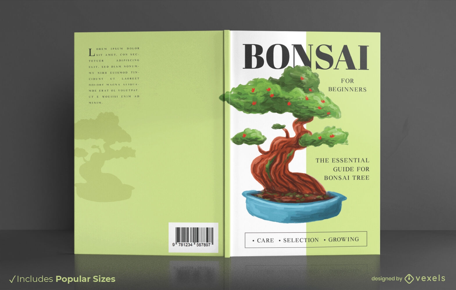 Bonsai tree nature book cover design