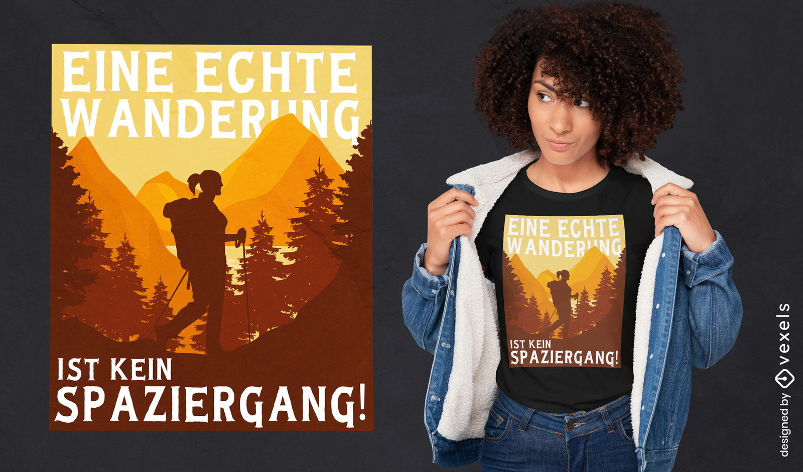 Wanderfrauen-T-Shirt-Design