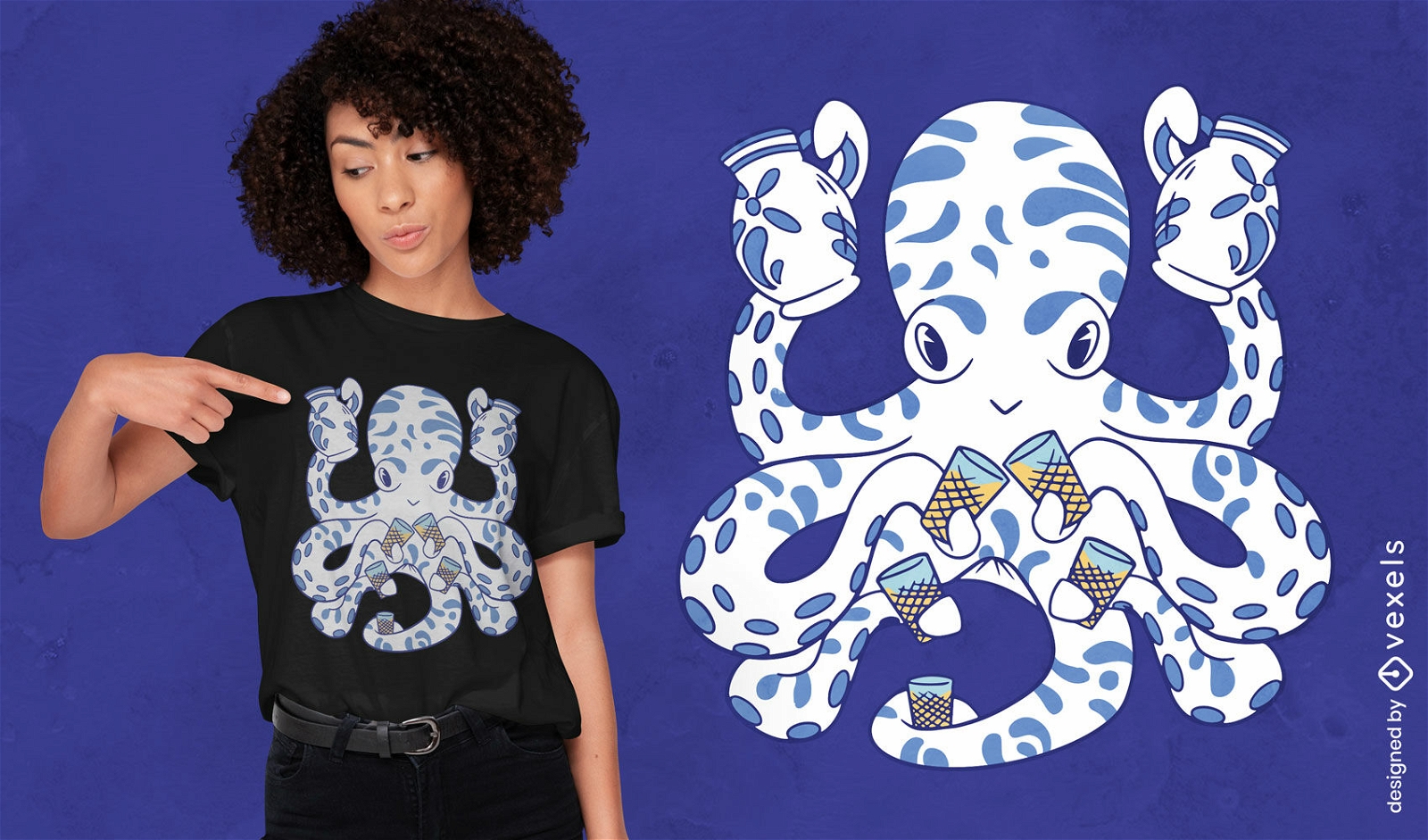 Pottery octopus t-shirt design
