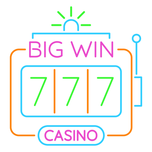 Big win casino neon sign PNG Design