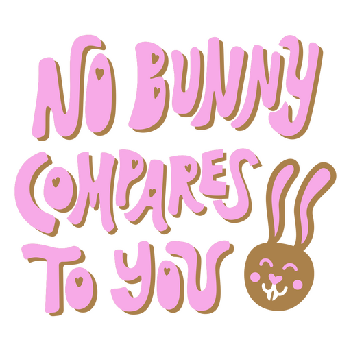 Back to school no bunny compares lettering PNG Design