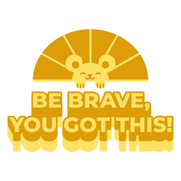 Insignia de cita de regreso a la escuela sé valiente Diseño PNG