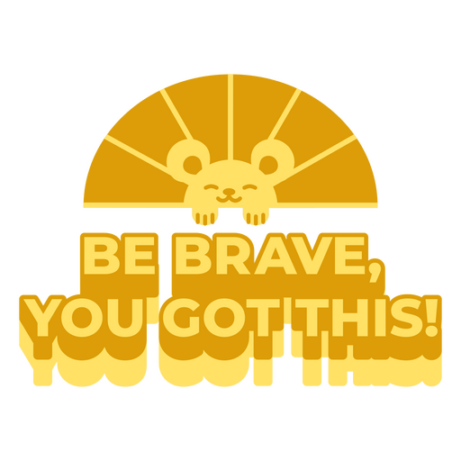 Back to school be brave quote badge PNG Design