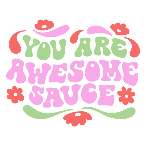 Back to school awesome sauce funny lettering PNG Design
