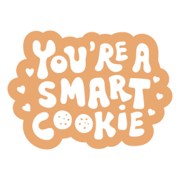 Back to School Smart Cookie lustig ausgeschnittener Schriftzug PNG-Design