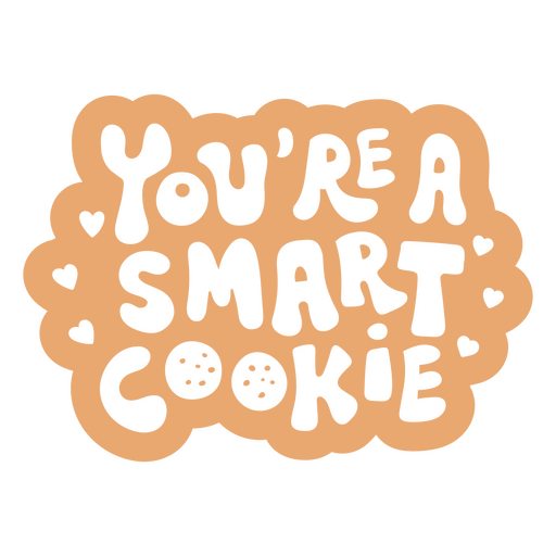 Back to school smart cookie funny cut out lettering PNG Design