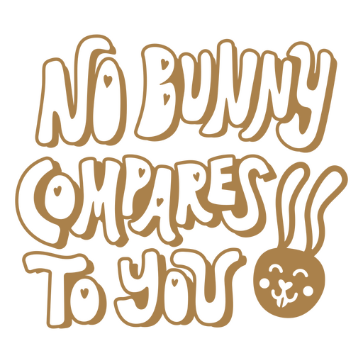 Back to school no bunny compares cut out lettering PNG Design