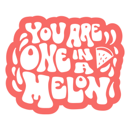 Back To School One In A Melon Cut Out Lettering PNG & SVG Design For T