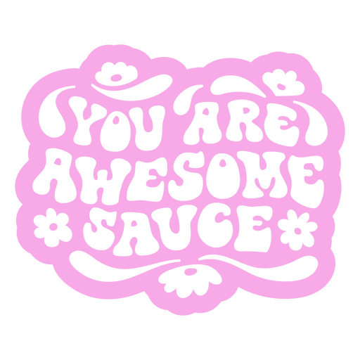 Back to school awesome sauce cut out lettering PNG Design