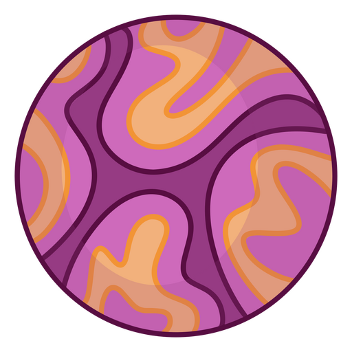 Purple and orange swirled ball PNG Design