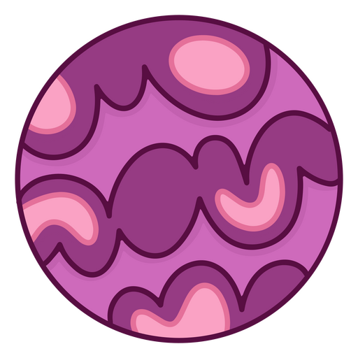 Círculo morado con remolinos rosas y morados. Diseño PNG
