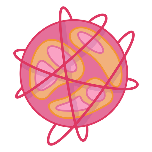Pink atom PNG Design