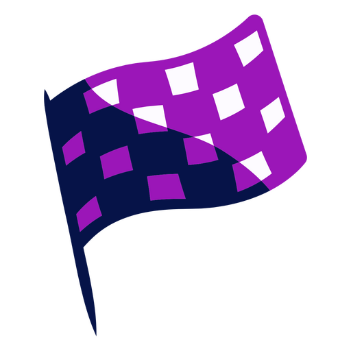 Purple and black checkered flag PNG Design