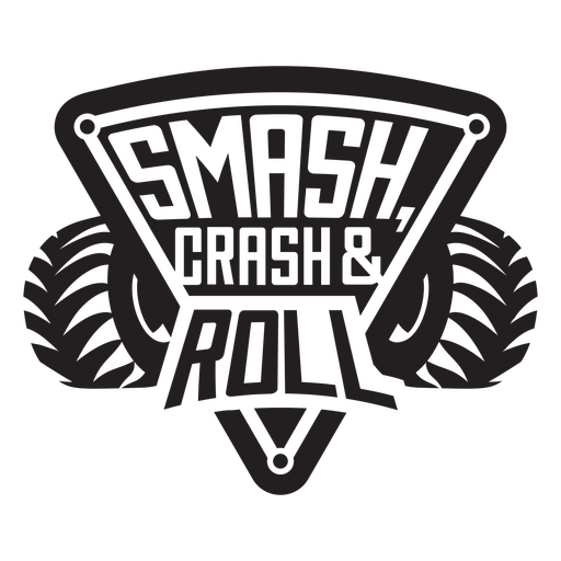 Aplastar el logotipo de crash & roll Diseño PNG