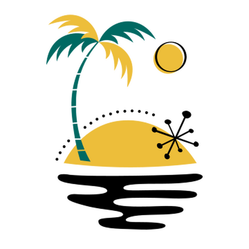 Palm Tree And A Moon PNG & SVG Design For T-Shirts