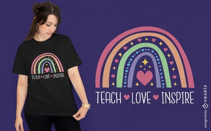 Teacher love quote t-shirt design