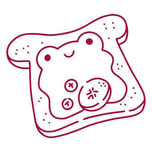 Vector de icono de tostada kawaii Diseño PNG