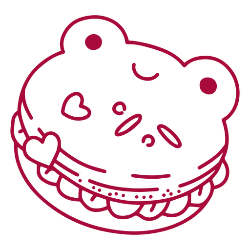 Icono de macarrón kawaii Diseño PNG