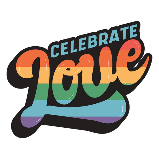 Celebrar el logotipo del amor Diseño PNG