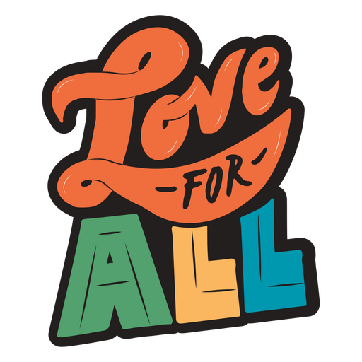 Love for all sticker PNG Design