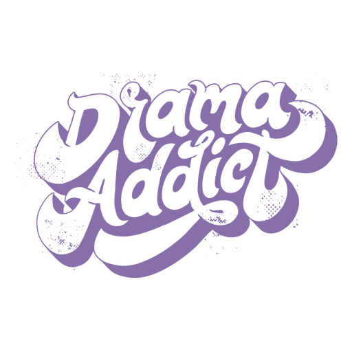 The word drama addict lettering PNG Design