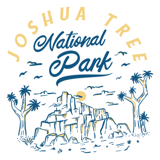 Logotipo del parque nacional Joshua Tree Diseño PNG