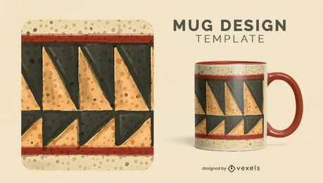 Hand painted pattern ceramic mug design