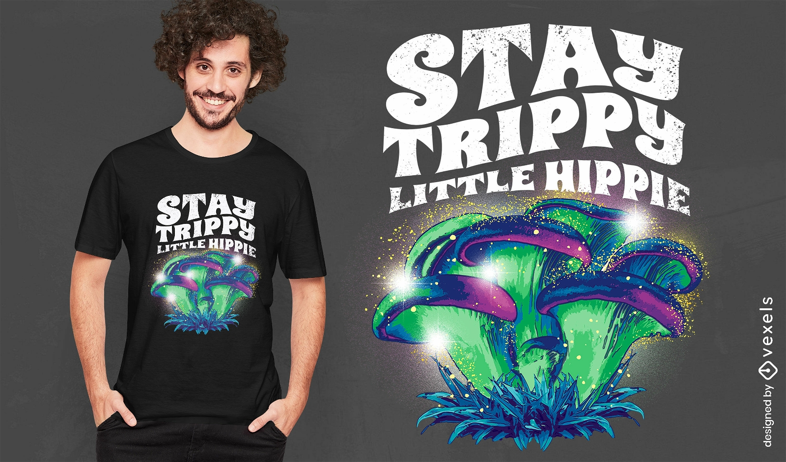 Magic Mushrooms Fantasy-T-Shirt-Design