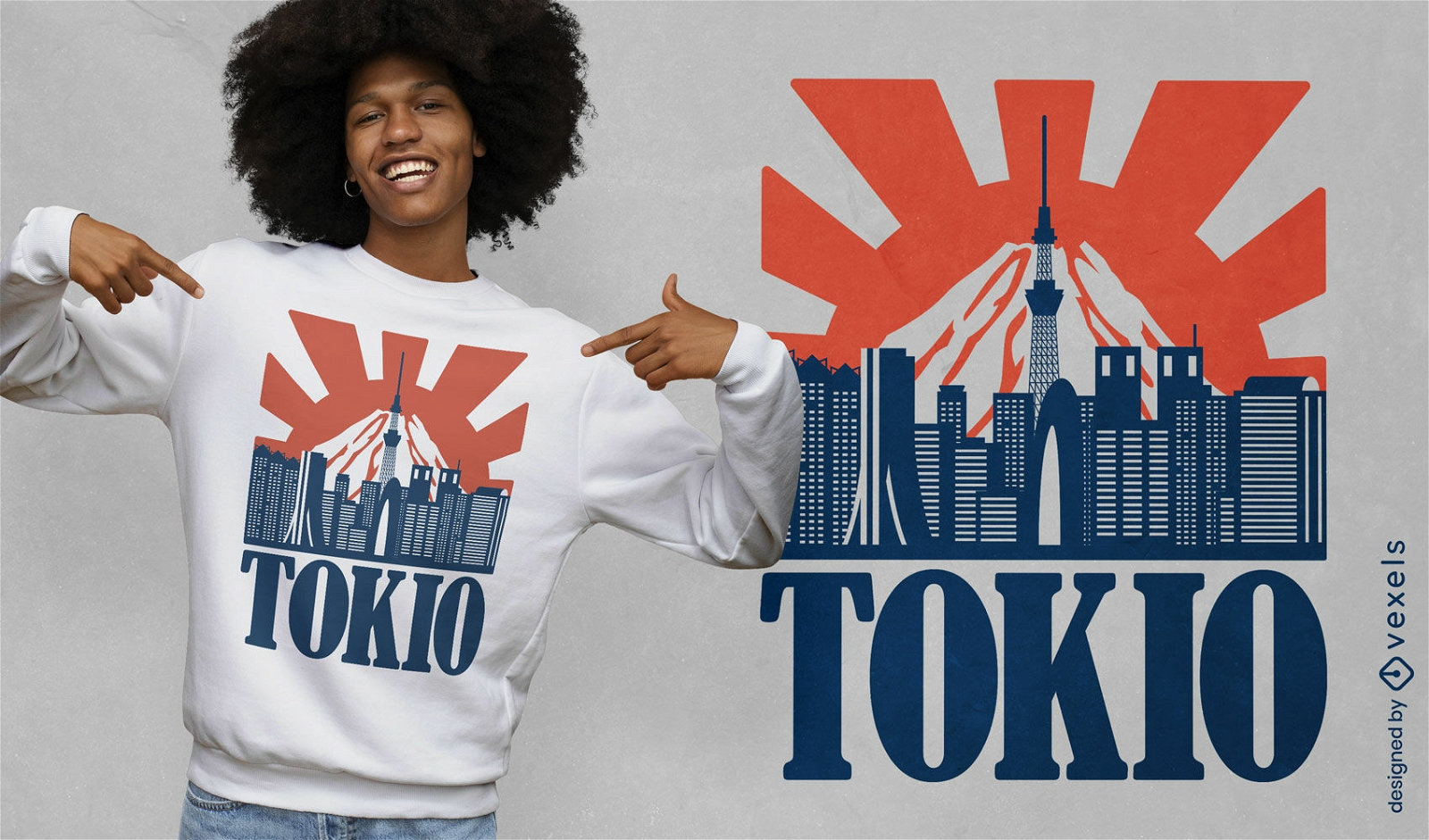 Dise?o de camiseta del horizonte de la ciudad de Tokio