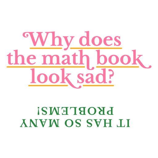 Why does the math book look sad? PNG Design